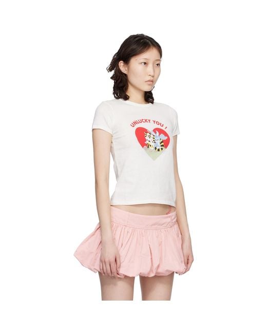 KENZO Pink Off- Paris Cartoon' Classic T-Shirt