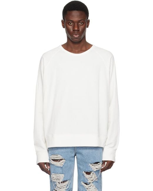 RECTO. Black Off- Embroide Sweatshirt for men