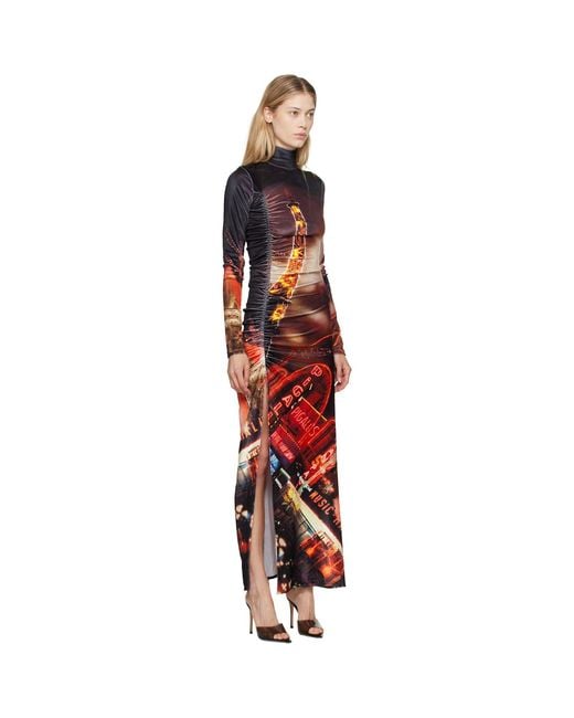 Jean Paul Gaultier Red Turtle Neck Mesh Dress Pigalle