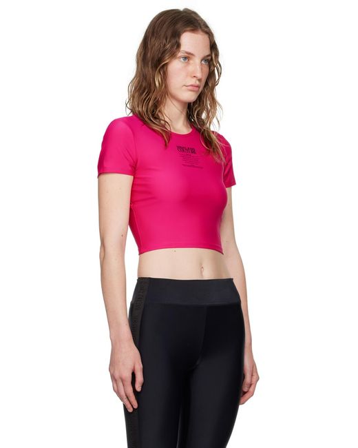 T-shirt rose à logo imprimé Versace Jeans Couture en coloris Pink