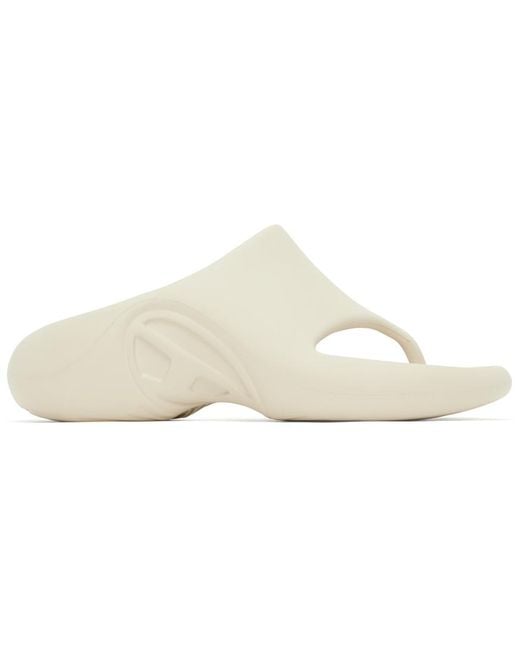 DIESEL Black White Sa-maui X Sandals for men