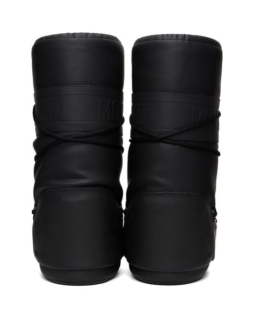 Moon Boot Black Icon Rubber Boots for men