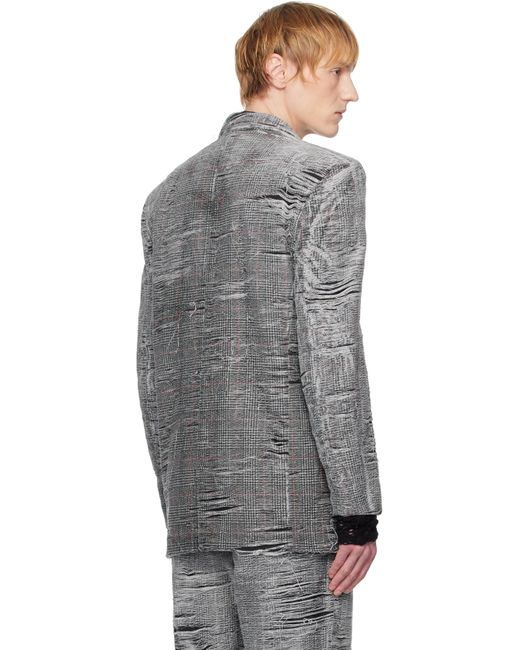 DIESEL Gray D-Pekka-Fsg Denim Blazer for men