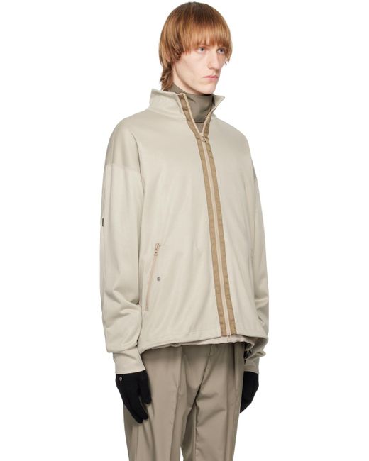 Meanswhile Natural Taupe Ice Touch Overwrap Jacket for men