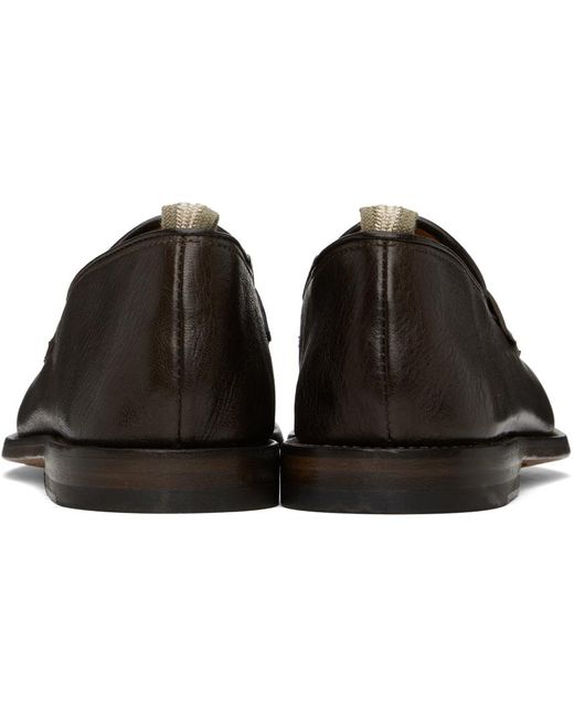 Officine Creative Black Brown Opera 001 Loafers for men