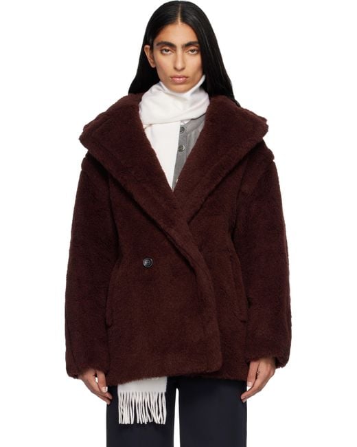 Max Mara Purple Burgundy Olga Coat