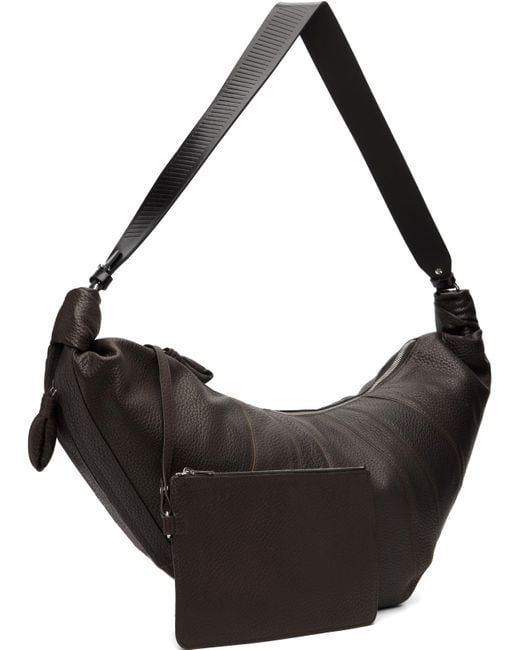 Lemaire Black Rail Belt Large Croissant Bag