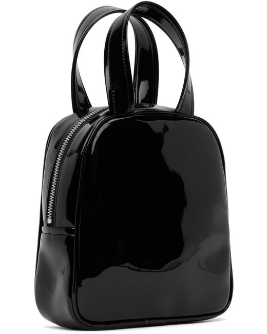Comme des Garçons Black Synthetic Patent Leather Bag