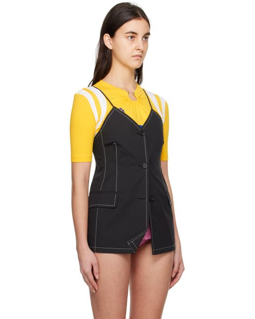 Pushbutton Black Button Camisole