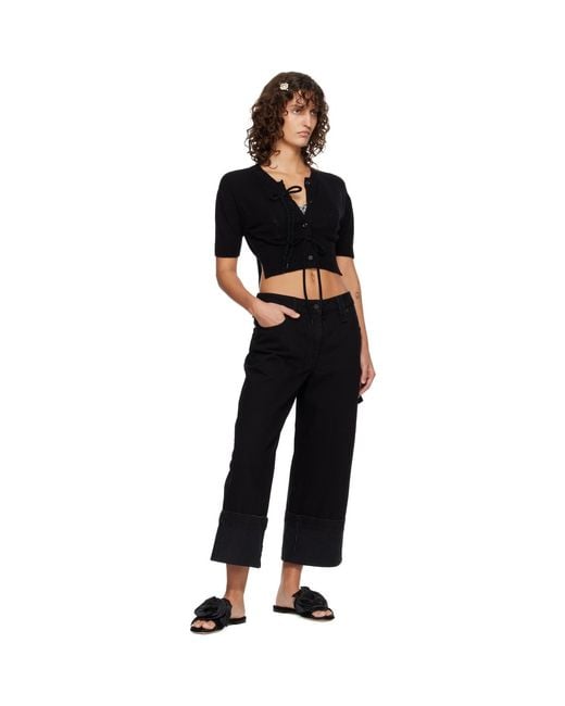 Simone Rocha Black Straight Leg Jeans