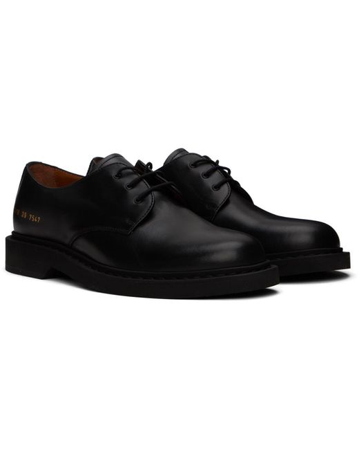 Common Projects Black Leather Derbys for men