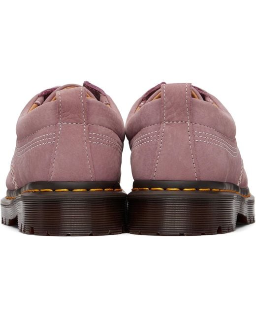Dr. Martens Red Lowell Nubuck Moc Toe Derbys