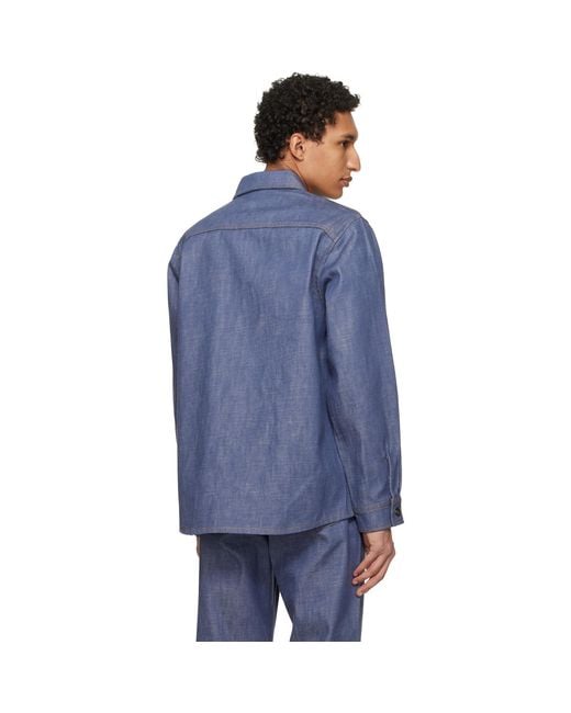 A.P.C. Blue Noah Denim Jacket for men