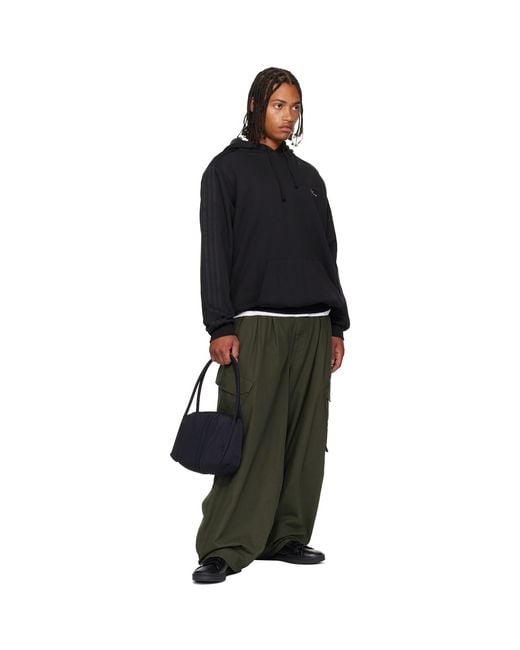 Y-3 Black Padded Handbag for men