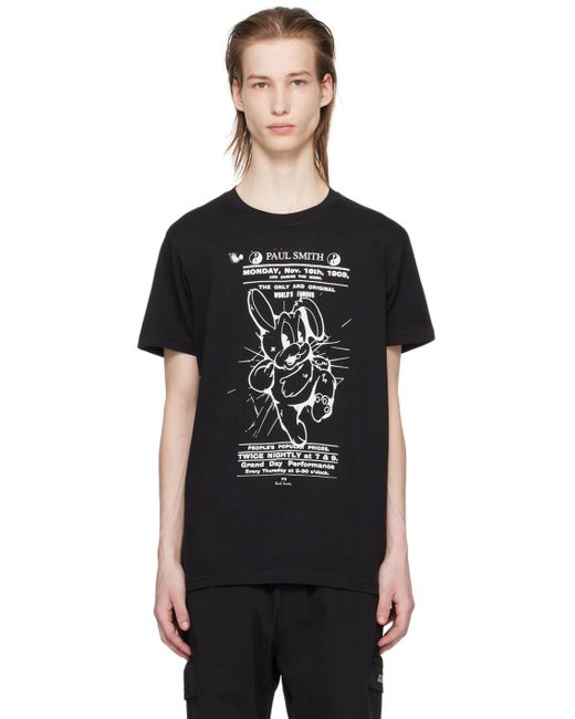 PS by Paul Smith Black Graphic T-shirt for men