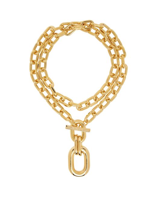 Rabanne Metallic Double Xl Link Necklace