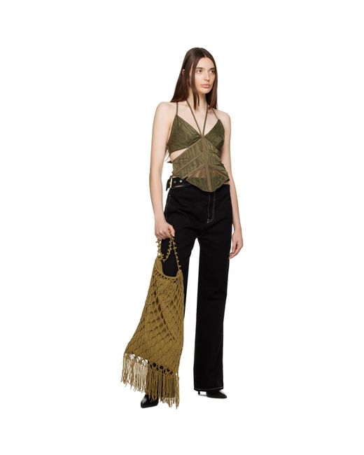 Dion Lee Black Camo Corset