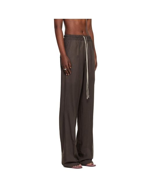 Rick Owens Black Temple Dietrich Drawstring Lounge Pants