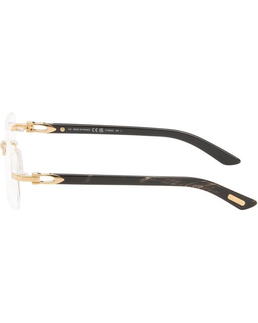 Cartier Black Elongated 'C De Glasses for men