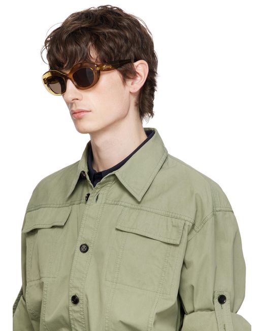 メンズ Loewe カーキ Dawn サングラス Black