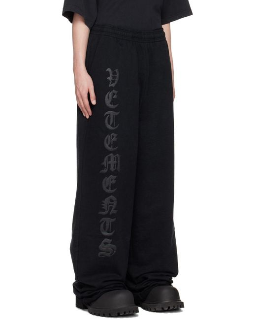 Vetements Black Anarchy Sweatpants for Men | Lyst