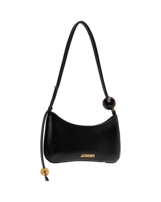 Jacquemus Black Le Raphia 'Le Bisou Perle' Bag