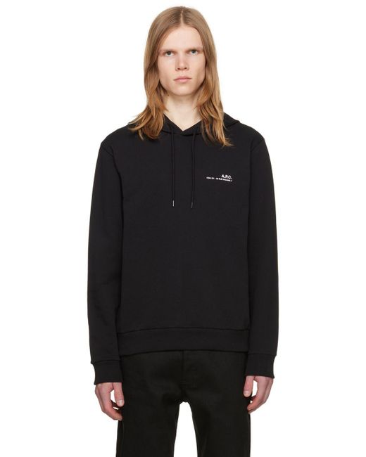 A.P.C. . Black Item Hoodie for Men Lyst
