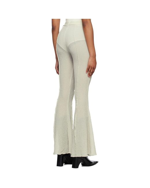 Yuzefi Natural Off- Flared Trousers