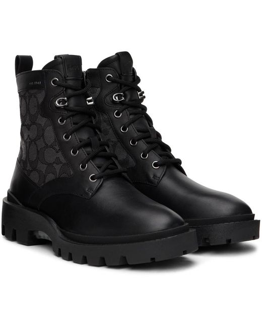COACH Black Citysole Boots for men
