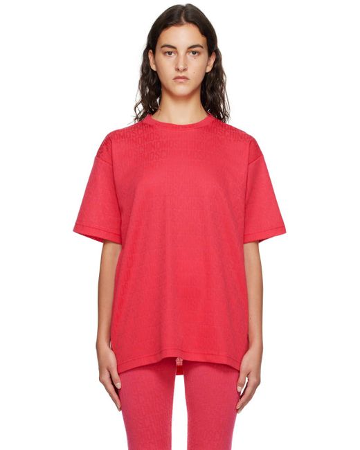 Moschino Red Pink All Over T-shirt