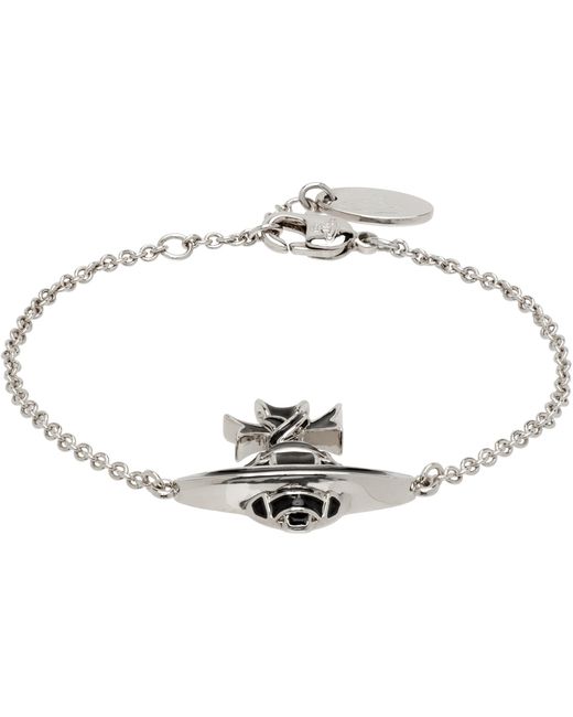 Vivienne Westwood Black Ribbon Bas Relief Bracelet for men