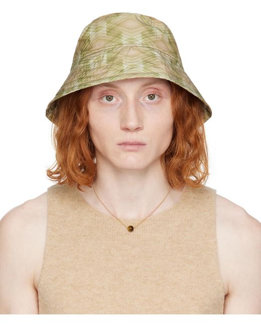 Dries Van Noten Natural Green Gilly Bucket Hat for men