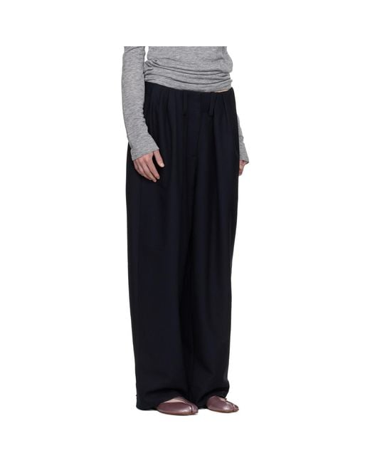 OPEN YY Black Full Gather Trousers