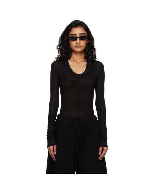 Entire studios Black Circle Neck Bodysuit