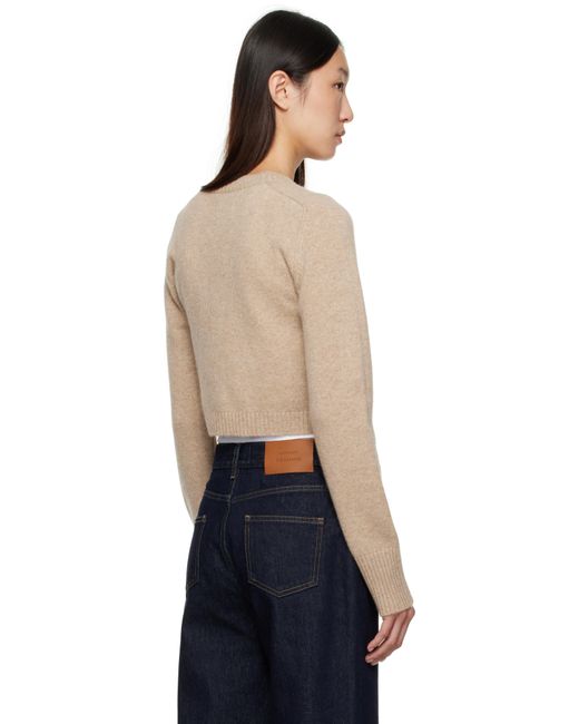 Loulou de Saison Blue Zephir Cashmere Cropped Cardigan