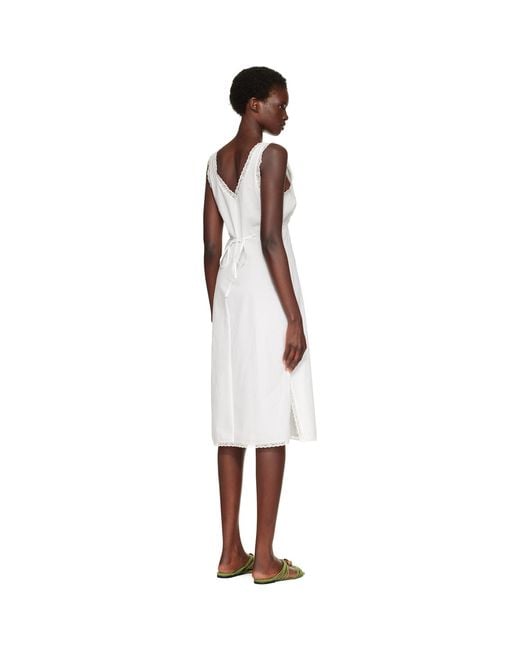 Cou Cou White 'The Iris Slip' Midi Dress