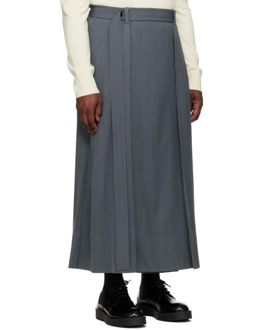 Jil Sander Black Fluid Maxi Skirt for men