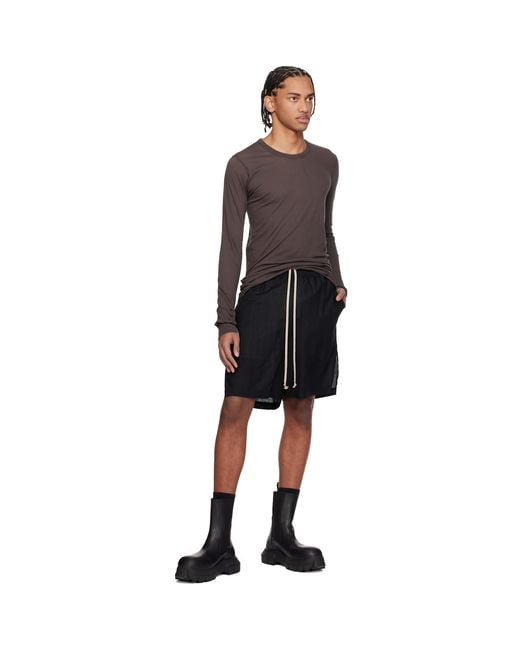 Rick Owens Black Temple Boxer Shorts for men