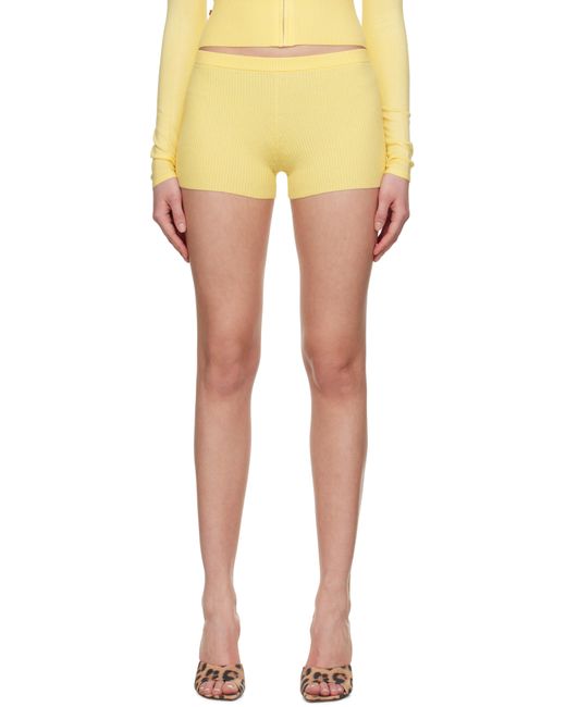Miaou イエロー Booty ニット ショートパンツ Yellow