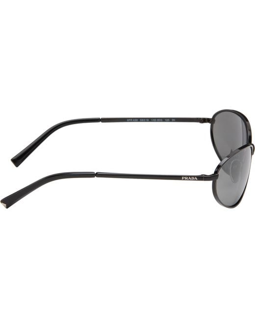Prada Gray Logo Sunglasses for men