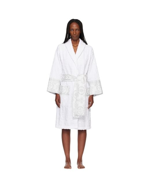 Versace White 'I Heart Baroque' Bathrobe