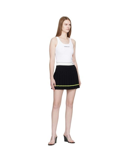 Casablanca Black Ribbed Tank Top