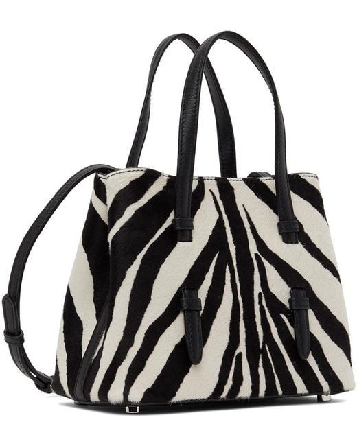Alaïa Black & White Mina 20 Shoulder Bag