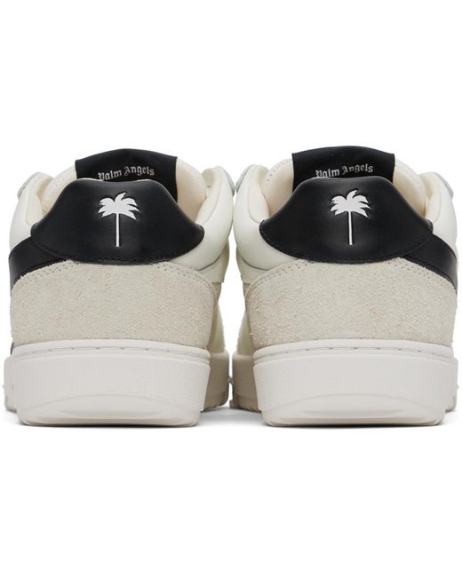 Palm Angels White & Black Palm Beach University Sneakers for men