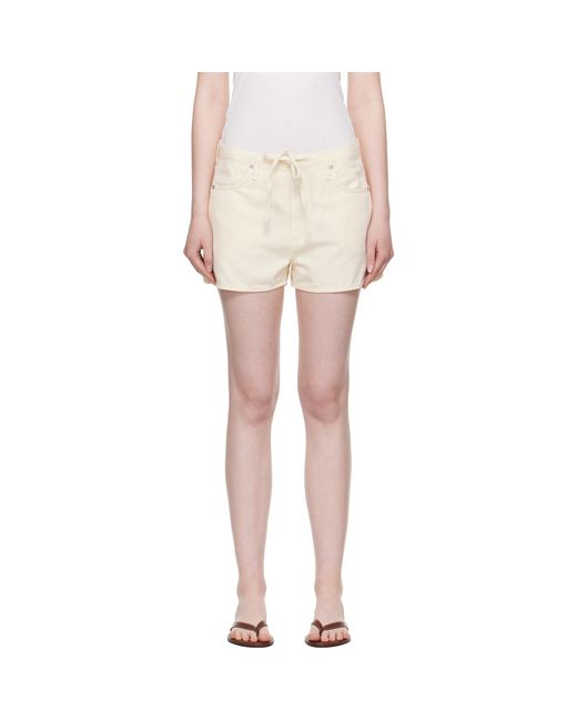 Rag & Bone Multicolor Off- Featherweight Nolan Drawstring Denim Shorts