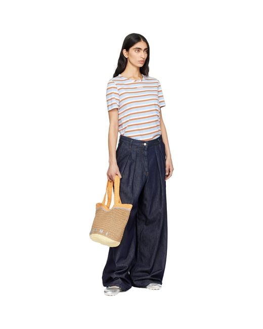 Marni Metallic Paper Raffia Seaside Tote