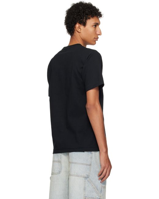 A Bathing Ape Black Map Camo College Milo T-Shirt for men