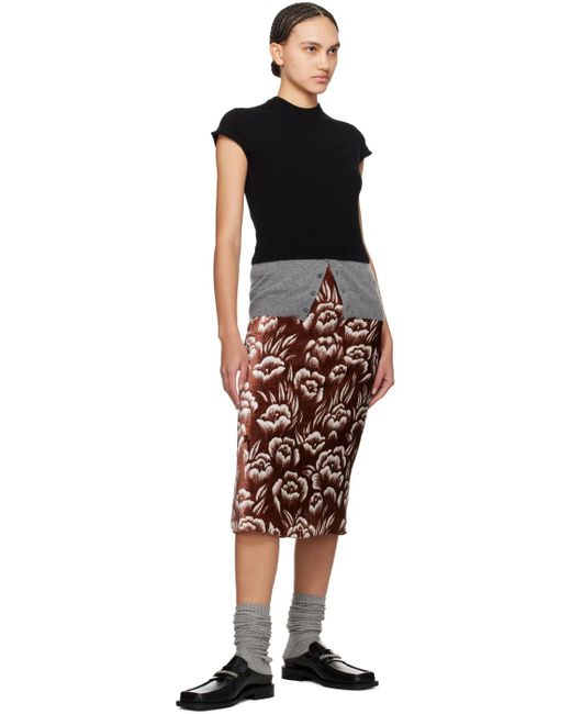 MERYLL ROGGE Multicolor Midi Skirt