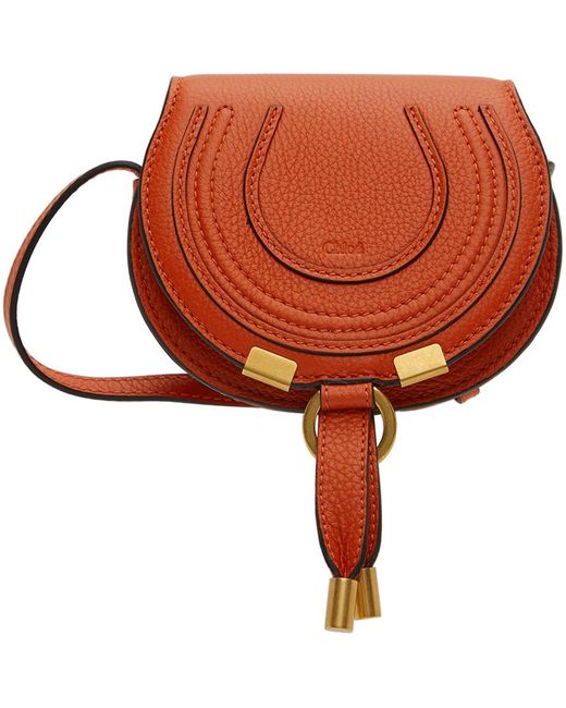 Chloé Leather Nano Marcie Saddle Bag Lyst Canada