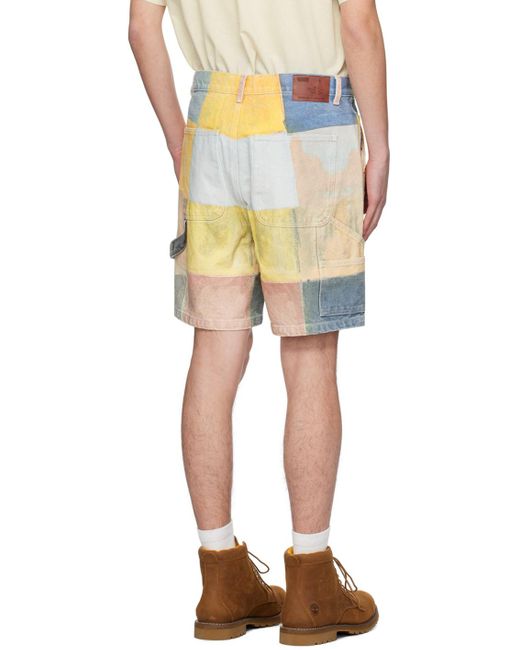 Kidsuper Yellow Check Shorts for men